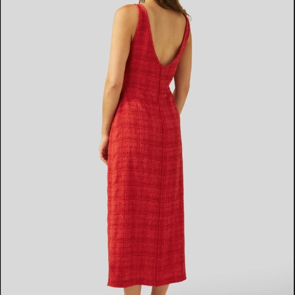 RACHEL COMEY Prim Dress in Brick Chenille Tweed - Picture 5 of 5